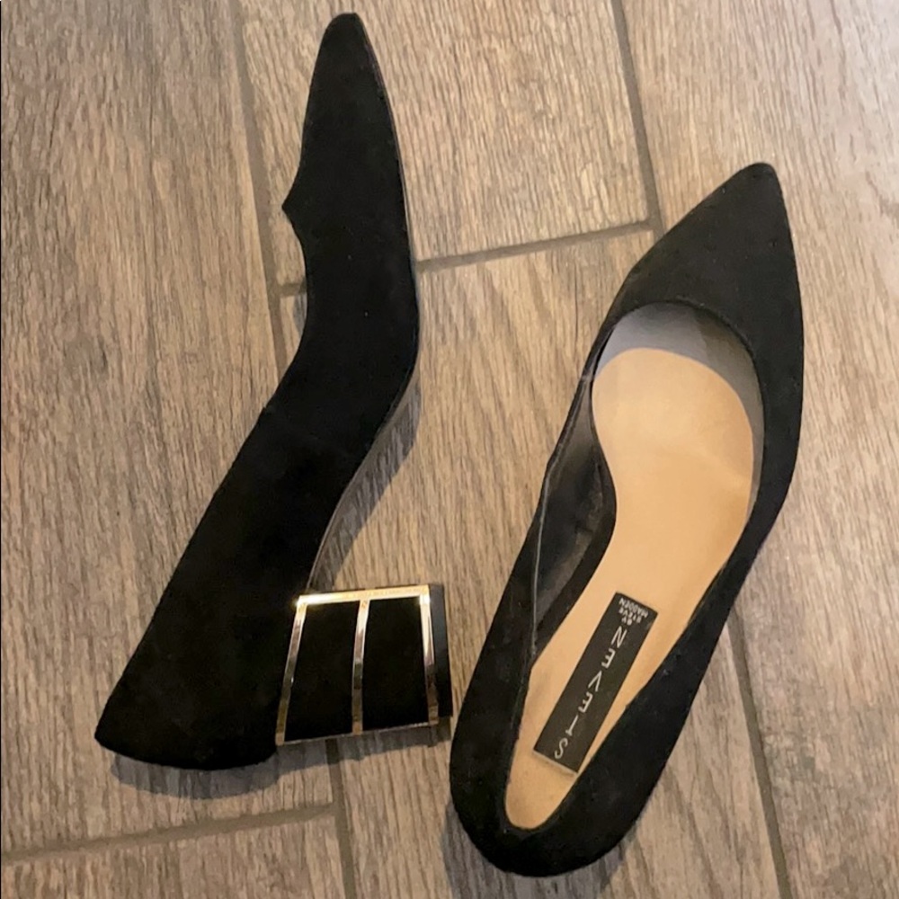 Suede Pointed Block Heel Like New - image 1